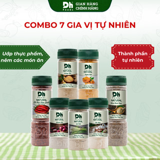  Combo 7 Gia Vị Tự Nhiên Dạng Bột Dh Foods Ớt Bột HQ 80g,Tiêu Tỏi Bột 60g Hành Bột 40g Sả Bột 30g Nghệ Bột 30g Gừng 