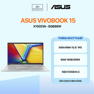 Laptop Asus Vivobook 15 X1502VA-BQ886W i7-13620H RAM 16GB | 512GB SSD | 15.6" | Win 11 Chính Hãng