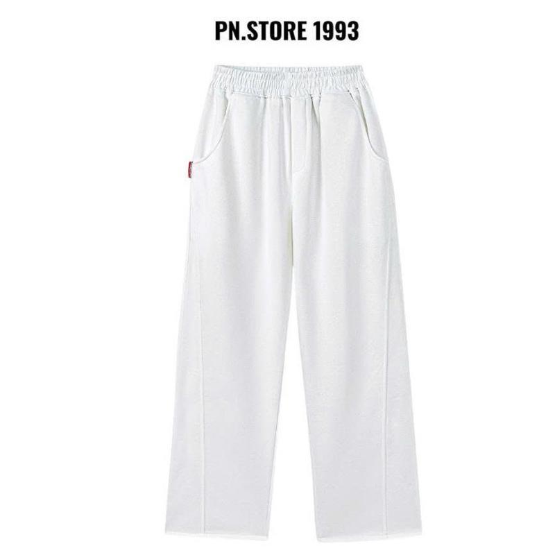 Quần Dài Form Rộng PN.Store1993 vải nỉ 2da Track Pants Unisex Nam Nữ Local Brand Đứng Form Co Giãn Tốt - Menswear Đen | BigBuy360 - bigbuy360.vn
