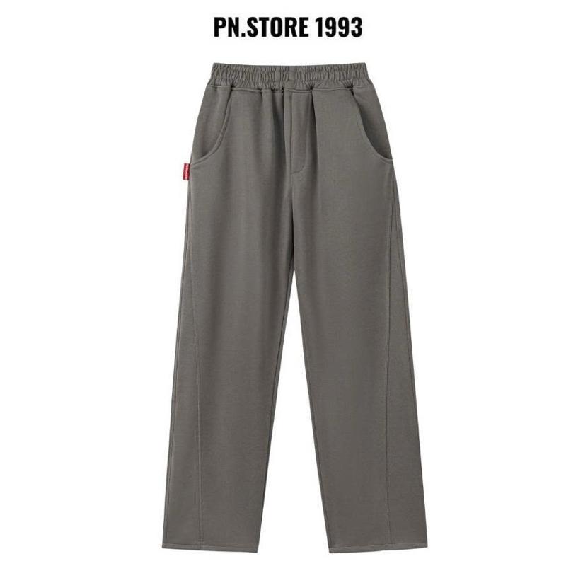 Quần Dài Form Rộng PN.Store1993 vải nỉ 2da Track Pants Unisex Nam Nữ Local Brand Đứng Form Co Giãn Tốt - Menswear Đen | BigBuy360 - bigbuy360.vn