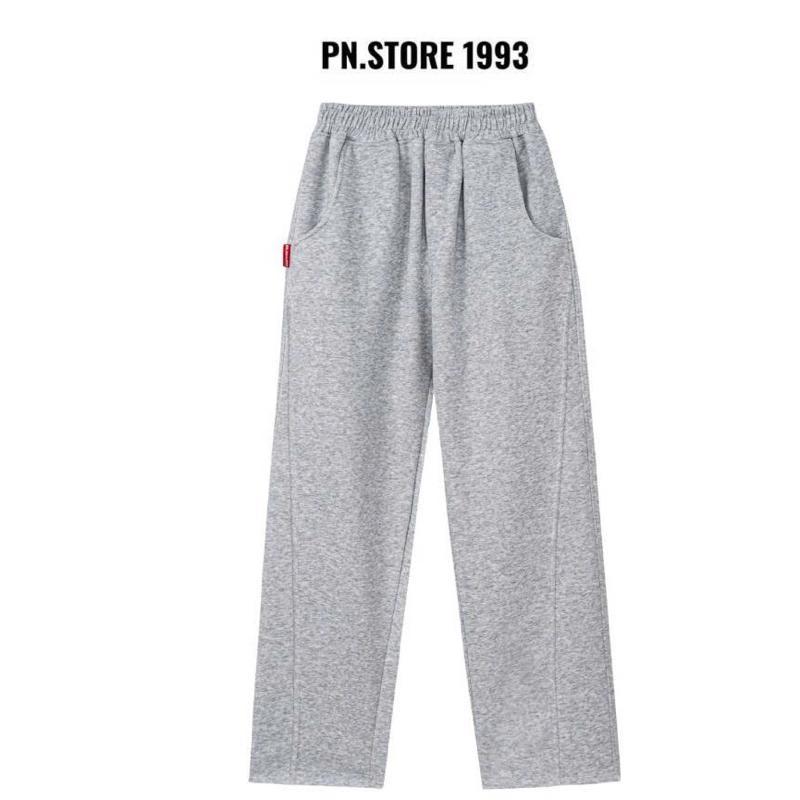Quần Dài Form Rộng PN.Store1993 vải nỉ 2da Track Pants Unisex Nam Nữ Local Brand Đứng Form Co Giãn Tốt - Menswear Đen | BigBuy360 - bigbuy360.vn
