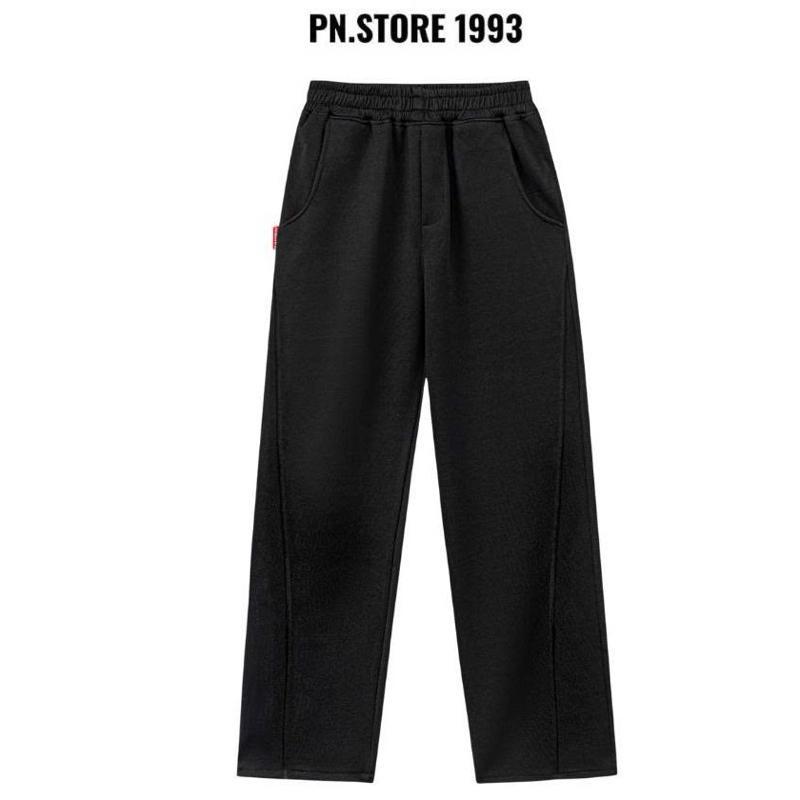 Quần Dài Form Rộng PN.Store1993 vải nỉ 2da Track Pants Unisex Nam Nữ Local Brand Đứng Form Co Giãn Tốt - Menswear Đen | BigBuy360 - bigbuy360.vn