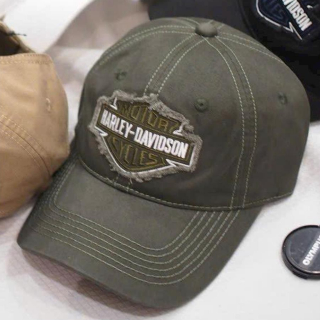 Nón kết, mũ lưỡi trai Harley Davidson phối vải jeans đẹp form chuẩn thời trang