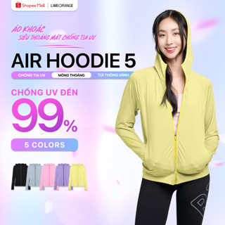 Áo Khoác Nữ Chống Nắng Vải Sợi Dệt Co Giãn, Siêu Mỏng Nhẹ Air Hoodie 5 - LIME ORANGE - OO24477401