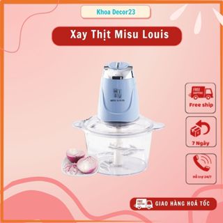 Máy Xay Thực Phẩm Đa Năng Cối Thuỷ Tinh, Xay Thịt Misu Louis Công Suất Lớn 500w, Dung Tích 3.5L