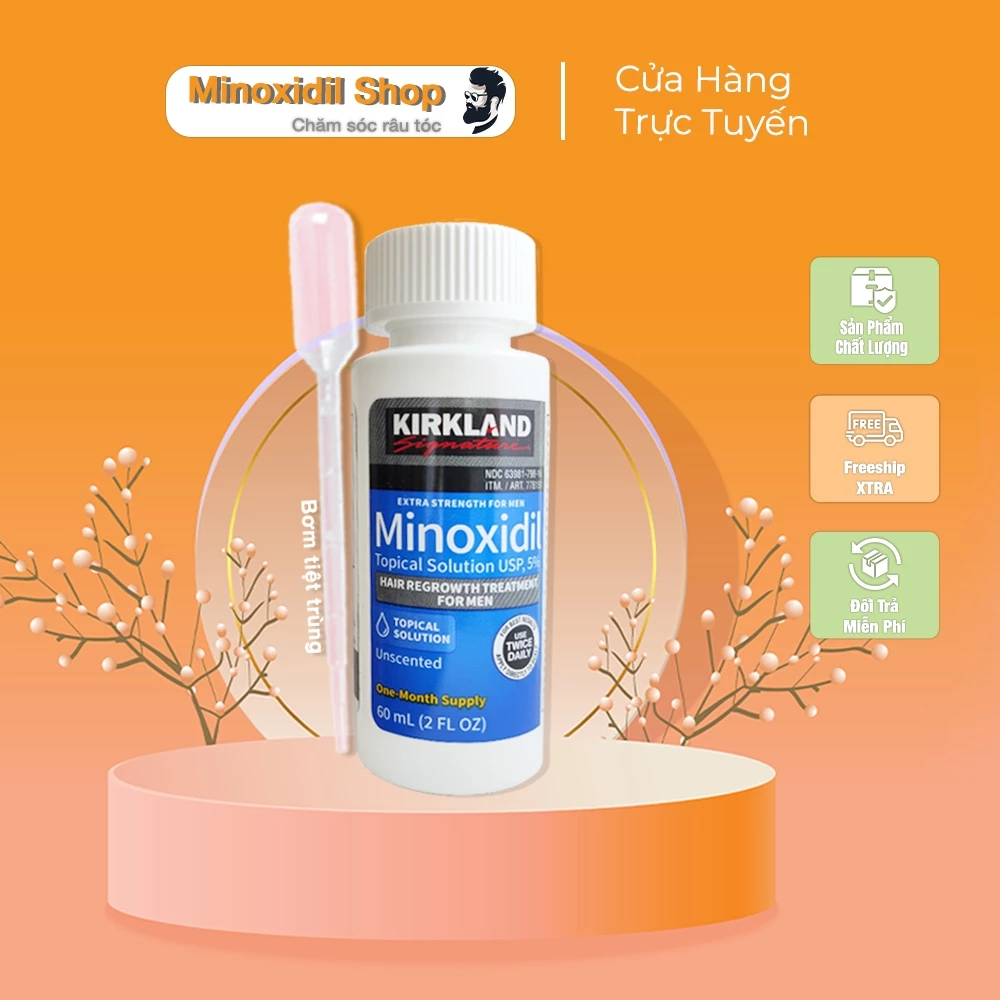 Minoxidil 5% Dạng Lỏng Mọc Râu Tóc
