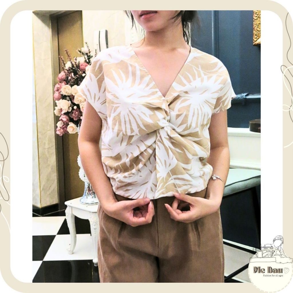 Áo Linen Tưng Nữ Kiểu Xoắn Ốc May Thủ Công | Mẹ Dâu Linen