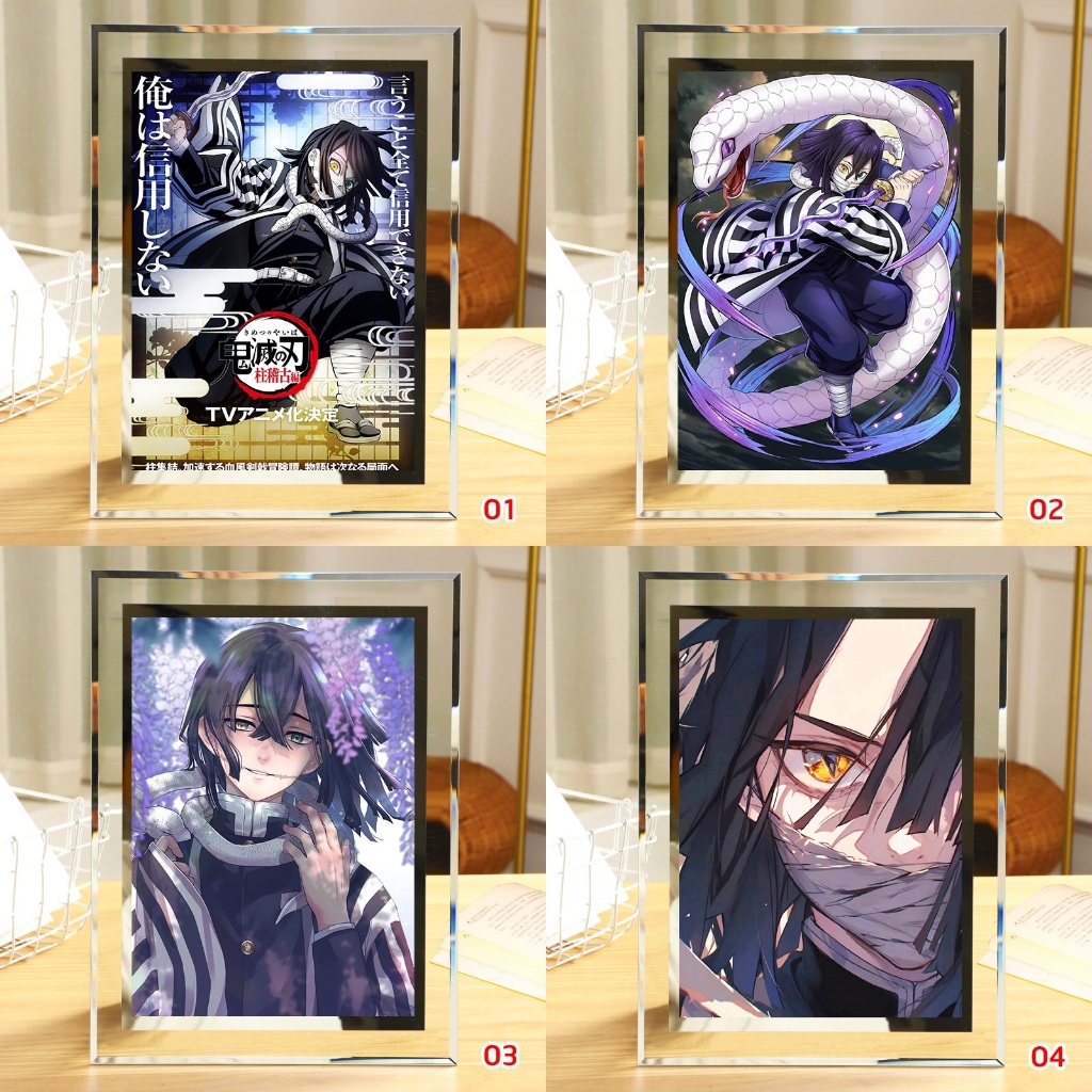 Tranh Kính Để Bàn Anime Kimetsu no Yaiba (Nhân Vật Iguro Obanai)