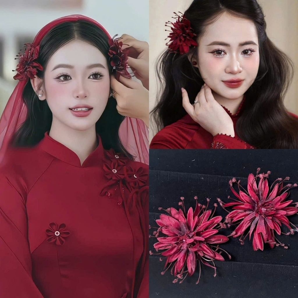 Lúp voan cô dâu, khăn voan đội đầu, phụ kiện cô dâu