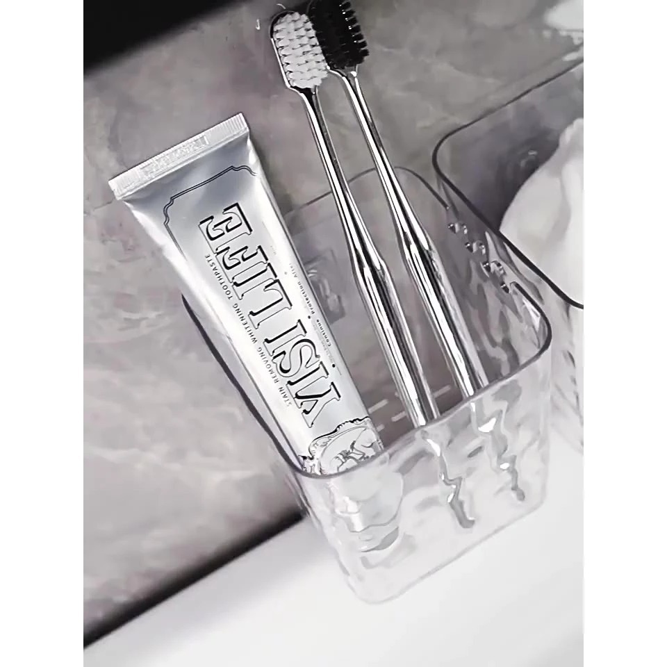 DTN145 Ly cốc đựng bàn chải đa năng hình nơ phong cách hiện đại 10.5x8x11.5cm-MN247