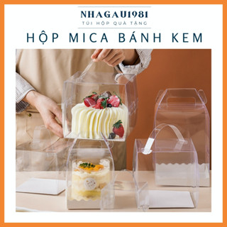 Set 10 Hộp Mica Trong Suốt Đựng Bánh Kem, Hoa, Quà Tặng Shop Nhagau1981