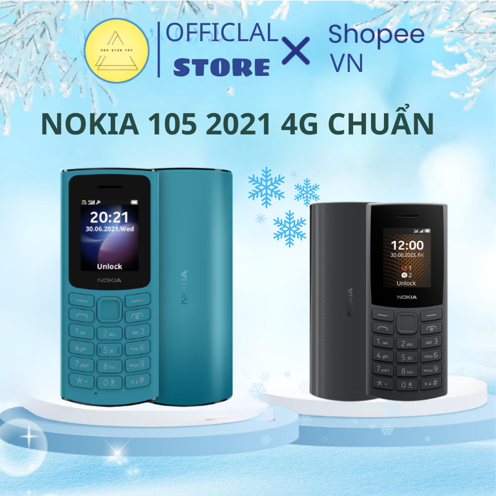  Điện Thoại Nokia 105 2021 4G   2 Sim   New FullBox  bàn phím Loa To Sóng Khỏe Hỗ trợ không cắt sóng cho người già 