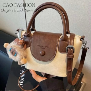 túi đeo chéo long cham nữ kèm móc gấu,túi thời trang cute 3 màu chất liệu da dày đẹp hàng Quảng châu TT709
