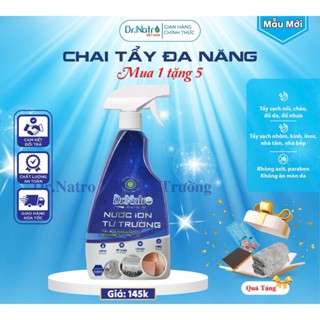 Dr Natro Siêu Tẩy Đa Năng Tẩy Sạch Mọi Vết Bẩn Chai 500ml Tặng miếng chà nhám 2 khăn lau và 2 gói dưỡng hoa