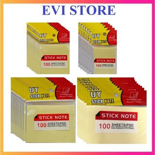 Lốc 10 tập  Giấy note ghi chú UY02 / UY03 / UY04 I Giấy nhớ UY 3x2 / 3x3 / 3x4