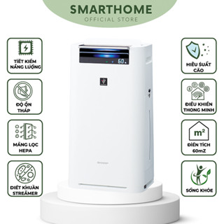 [TẶNG MÀNG HEPA] MÁY LỌC KHÔNG KHÍ SHARP CỘT-KI30-KI40-KI50-KI70-Điện 220V-Lọc bụi PM2.5, Khử mùi,Tạo ẩm-Phòng 10-50M2