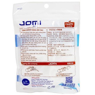 Tăm Chỉ Kẽ Răng Jomi 80 Cây – Làm Sạch Mảng Bám & Vụn Thức Ăn