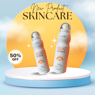 Xịt chống nắng trắng da Sun Screen V7 nâng tone chống nước không bết dính kem chống nắng mặt body SPF50+ 200ml