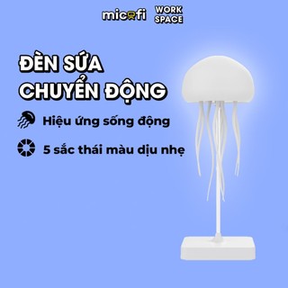  Đèn Ngủ Decor Micofi Dễ Thương Đèn Để Bàn Trang Trí Phòng Ngủ Hình Con Sứa Cho Bé Chuyển Động Đổi Màu Thư Giãn 