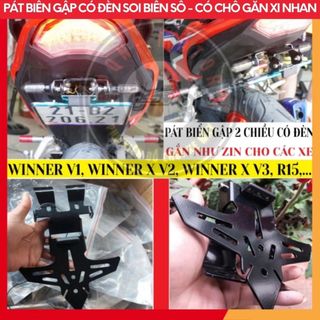 Pát Biển Số Gập Exciter 155 – Pát Gắn Biển Số Sau Ex 155 Inox/Sơn Đen Titan, Điều Chỉnh Được