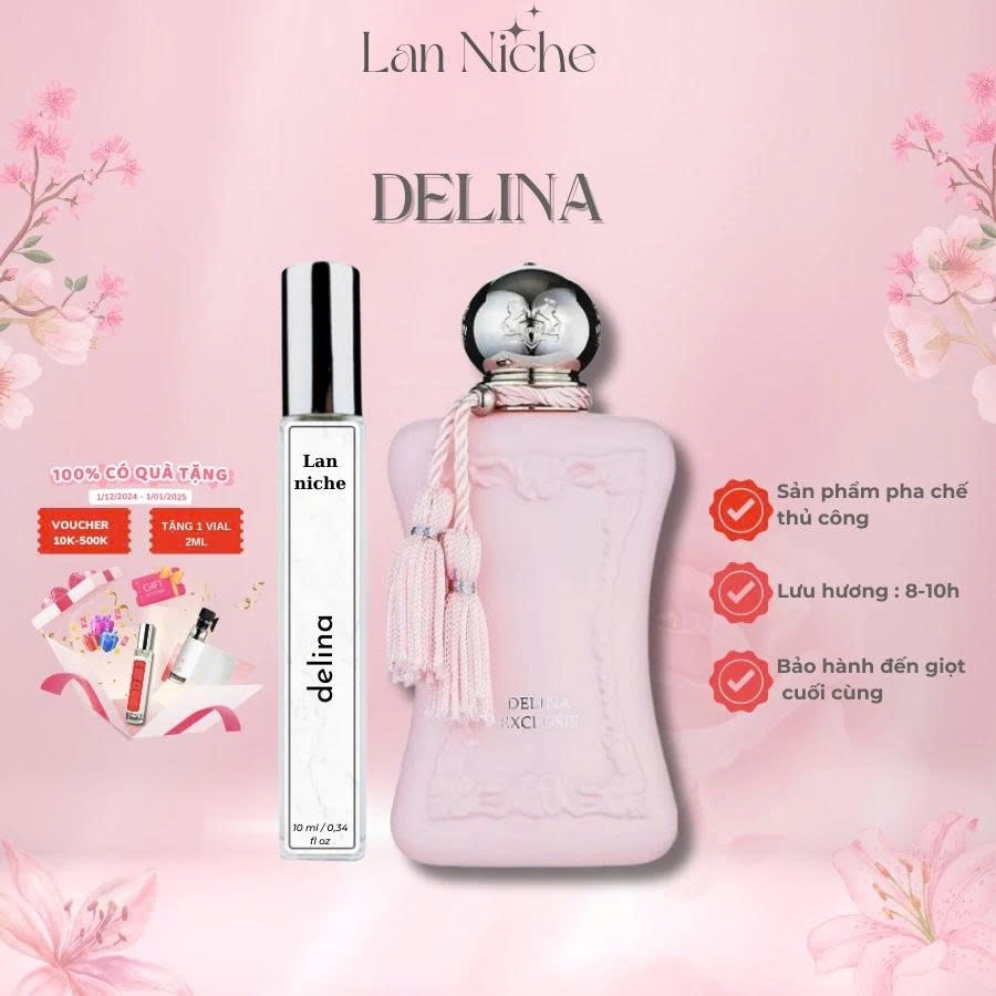 Nước hoa nữ Delina Perfume EDP phong cách cá tính tiểu thư lọ chiết lưu hương cực tốt _NH01