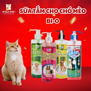  Sữa tắm cho chó mèo BI-O Sữa tắm ghẻ nấm ve rận bọ chét dưỡng da mượt lông cho chó mèo  - MisoPet 