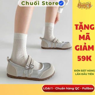 Giày bệt nữ da PU tổng hợp dệt vải đế cao su phong cách năng động nữ tính đi học đi chơi