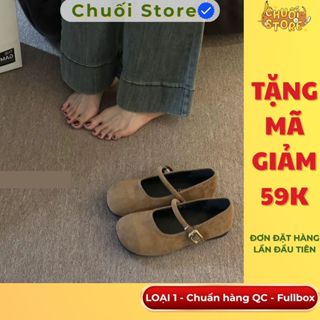   BẢN XỊN CHUẨN QC  Giày bệt nữ LOẠI 1 mũi tròn da nhung tiểu thư phong cách retro y2k sang chảnh mix đồ xinh 