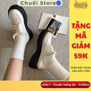 Giày oxford nữ da PU tổng hợp dệt vải đế cao su sang chảnh quý phái êm ái dễ thương