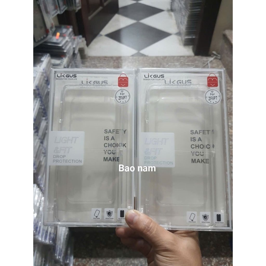 Ốp lưng Likgus samsung Z Fold 7,Z Flip 7 ốp trong suốt không ố màu