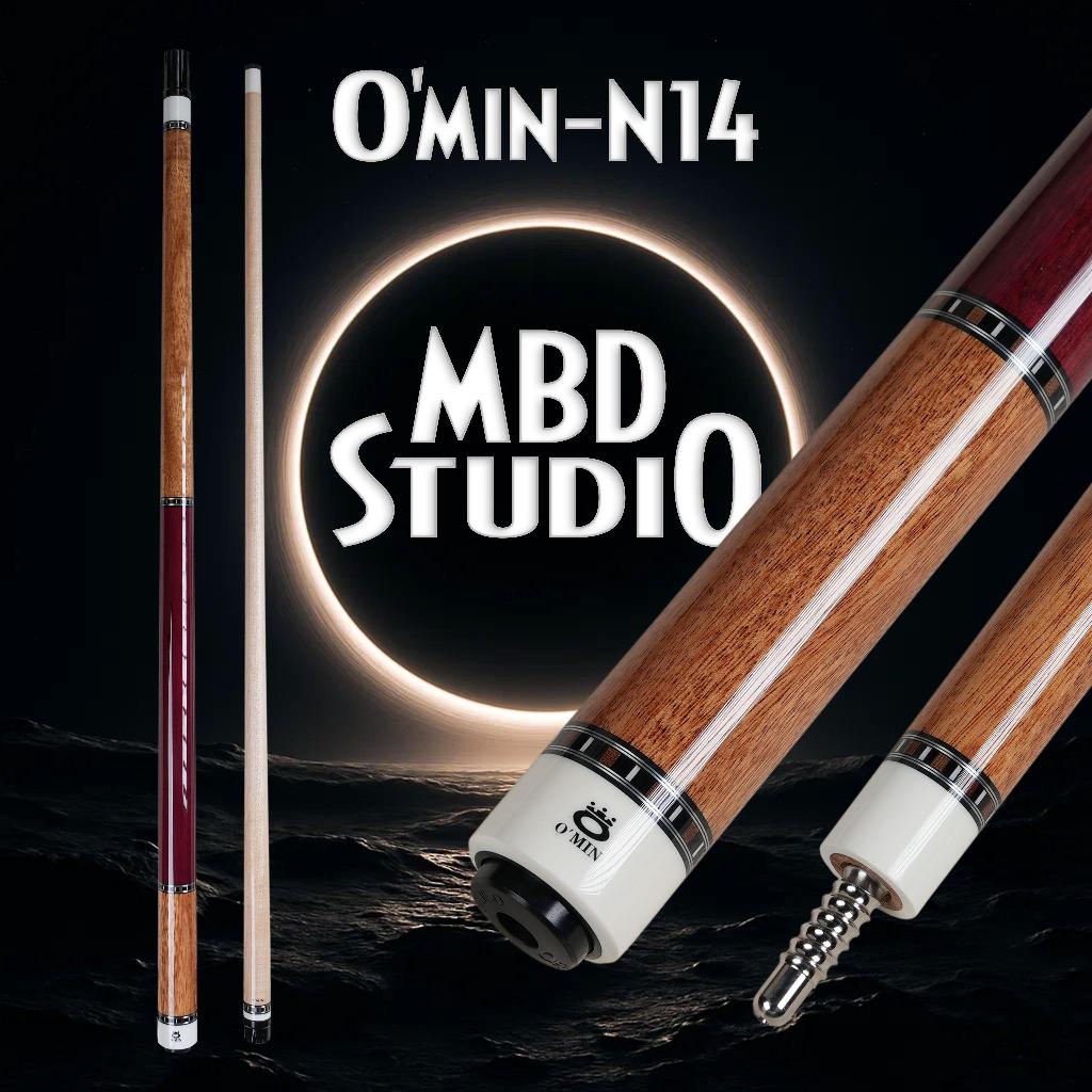 Cơ Bida Omin OM-N14 Chính Hãng – Ngọn Carbon Xuyên Tâm, Ren Radial, Thiết Kế Tối Giản | MBD.Studio