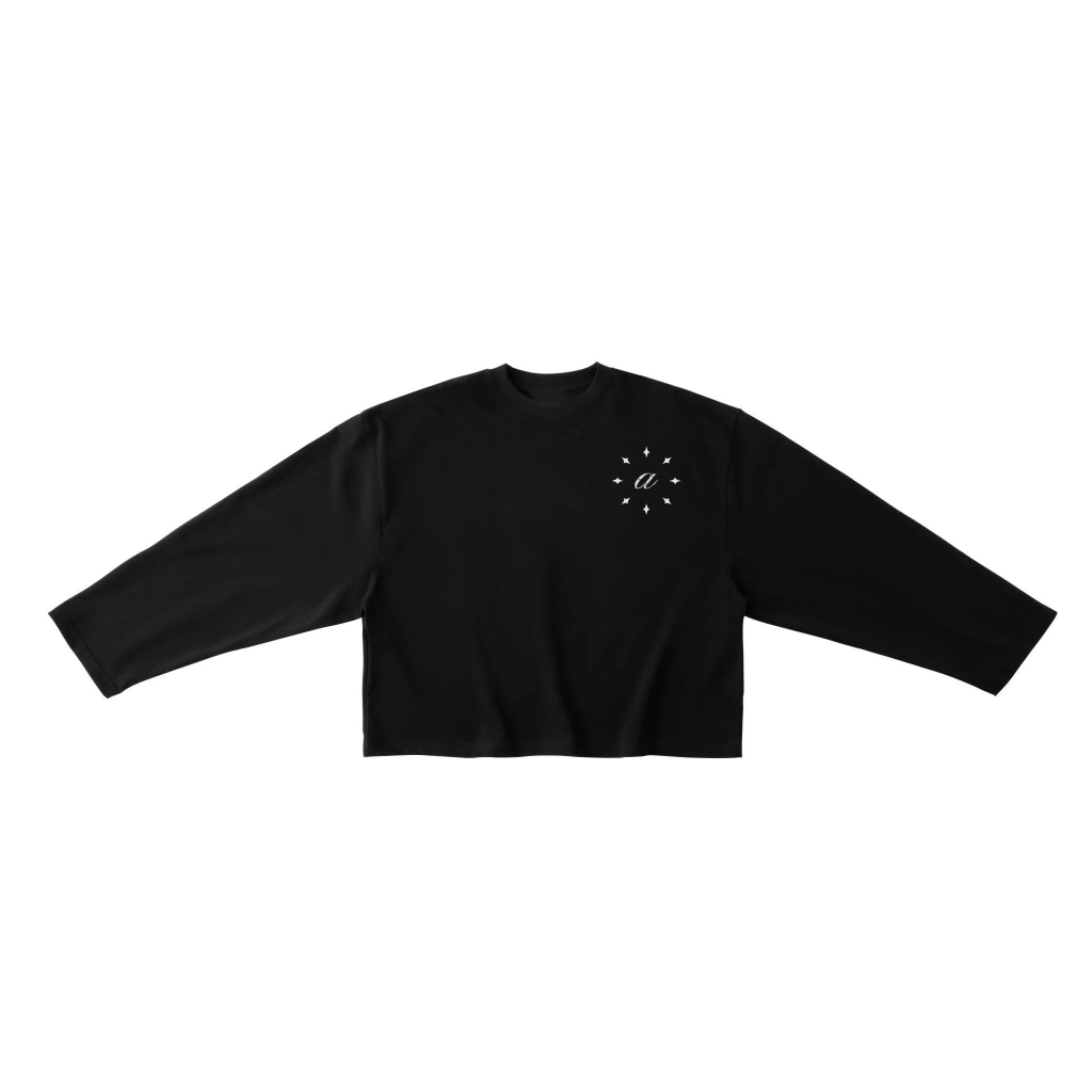LONG SLEEVE (Áo Thun Tay Dài) - BOXY - LOGO Tráng Gương -  Asweri - 280gsm