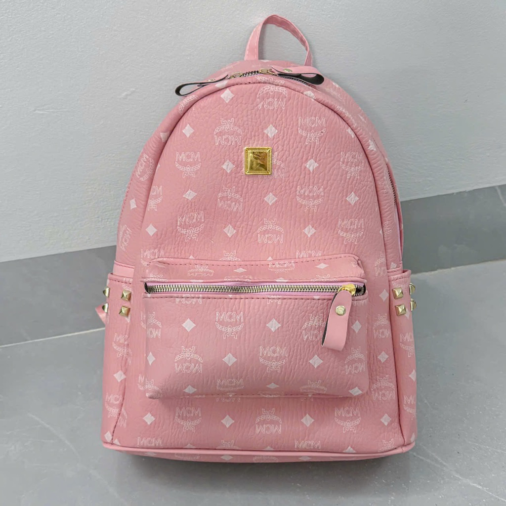 Balo Nữ Size 40 Màu Hồng Da Pu Cho Girl Phố