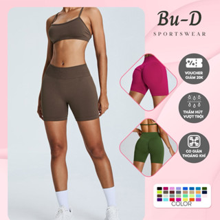 Quần Short Nữ Tập Gym Mitao Chun Mông - Vải Dệt Kim Cao Cấp Co Giãn, Nâng Mông Tôn Dáng