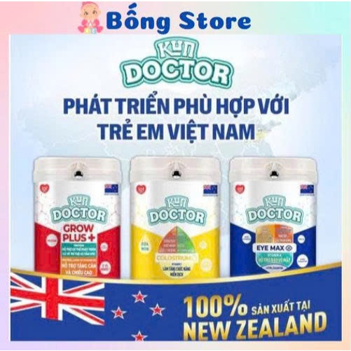 Sữa bột dinh dưỡng dành cho trẻ em Kun Doctor Colostrum, Kun Doctor Grow Plus, Doctor Eyemax 1Y+
