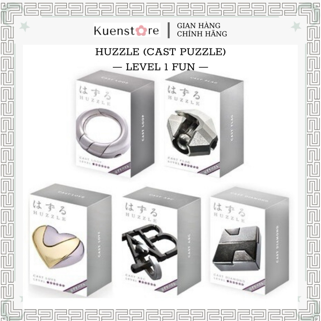 [ORDER] Level 1 – Huzzle Hanayama Nhật – Đồ chơi trí tuệ Puzzle - Fun
