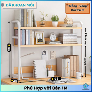 Kệ sách, giá sách để bàn học decor khung thép, nhiều tầng lắp ráp dễ dàng - Homie Decor