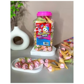 sỉ 1 lọ  khoảng 100 cái kẹo kem bông ốc quế thơm ngon