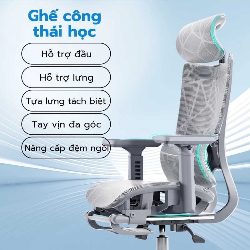 Ghế xoay văn phòng Công thái học bảo vệ cột sống điều chỉnh đa điểm thoải mái ngồi lâu dài -Hàng Nhập Khẩu | BigBuy360 - bigbuy360.vn