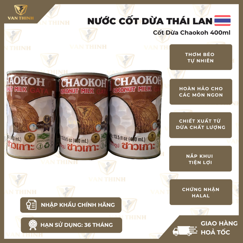 CHAOKOH Nước Cốt Dừa 400ml