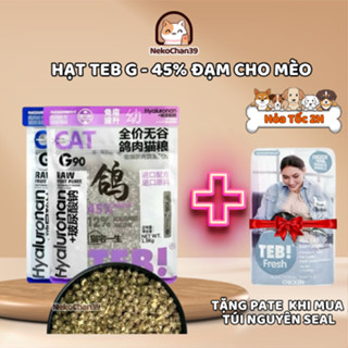 (Hỏa Tốc đến 19H) (Bao 10kg+Pate) Hạt Teb G Dành Cho Mèo Không Độn Ngũ Cốc, Hạt Topping Ruốc Sấy Chính Hãng Tomsmeca