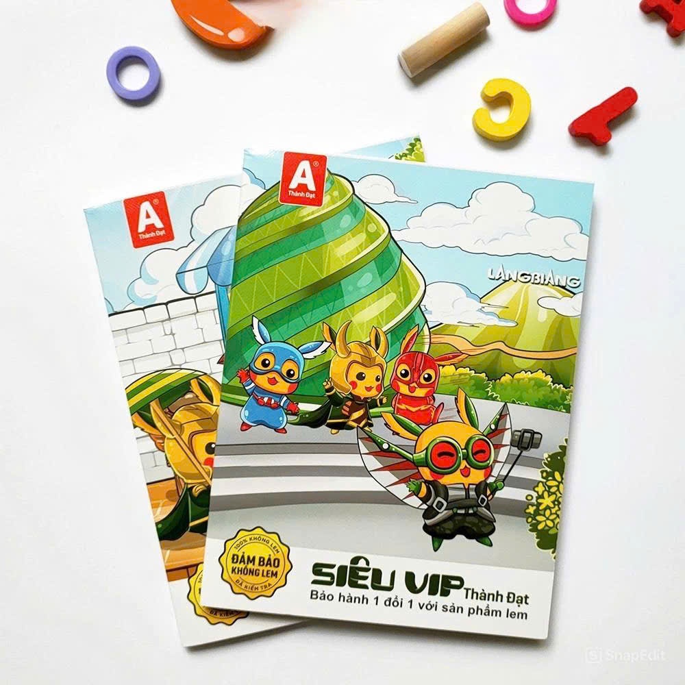 Tập Vở Thành Đạt Siêu Vip 96 Trang Kích Thước 155x205mm Độ Dày 120 Gsm (Siêu Dày)