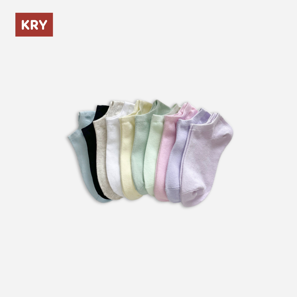 Tất nữ ngắn cổ Krystore NC23 trơn chất mịn cao cấp