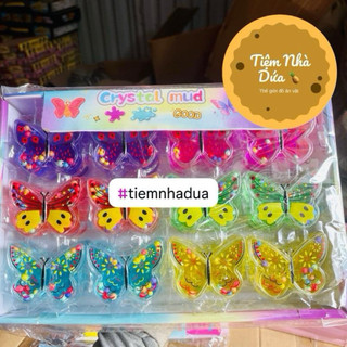  Mẫu mới hộp 24c Slime hình con Bướm nhiều màu nhiều mẫu siêu xinh cho bé Slime chất nhờn ma quái siêu Hot 