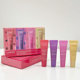  PHIÊN BẢN GIỚI HẠN  Set 4 Thỏi Son Dưỡng Môi Laneige Mini Lip Glowy Balm Set 5g*4  Có màu nhẹ  