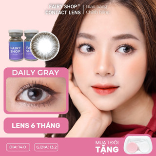 Kính Áp Tròng Cao Cấp Daily Gray 14.0mm - Kính Áp Tròng FAIRY SHOP CONTACT LENS độ 0 đến 8 Silicone Hydrogel