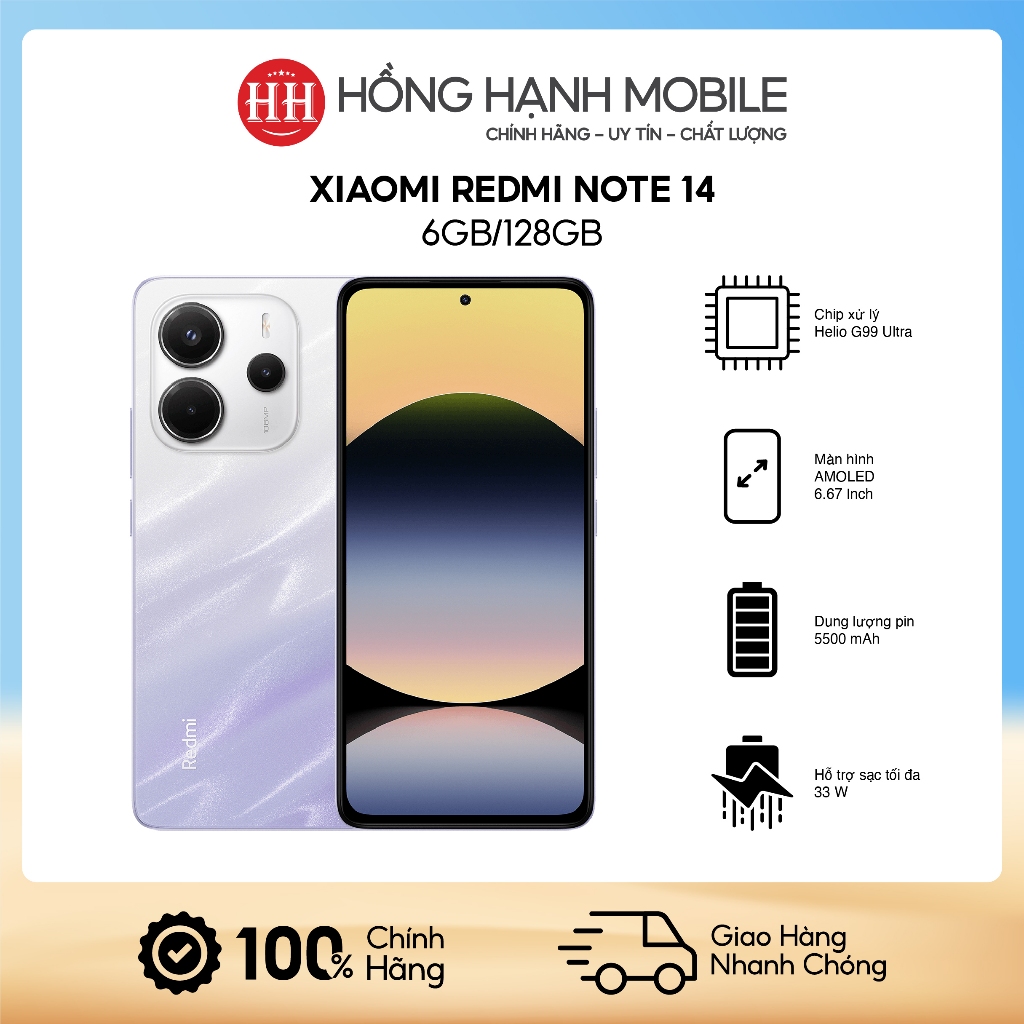 Điện Thoại Xiaomi Redmi Note 14 6GB/128GB - Hàng Chính Hãng | BigBuy360 - bigbuy360.vn