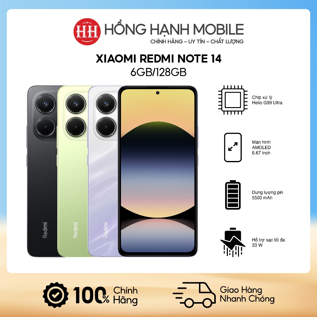 Điện Thoại Xiaomi Redmi Note 14 6GB/128GB - Hàng Chính Hãng | BigBuy360 - bigbuy360.vn
