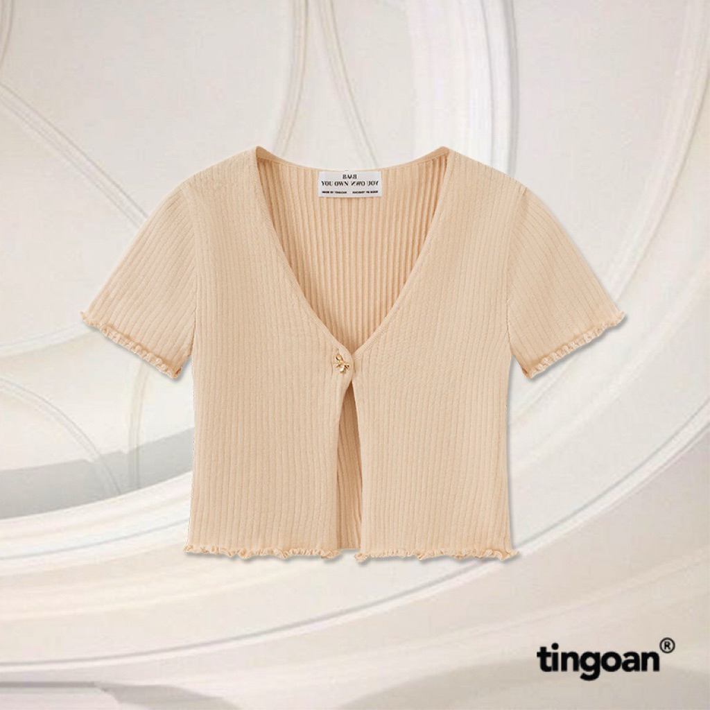Set len cadigan SORA TOP mỏng kèm quây Tingoan store newtag