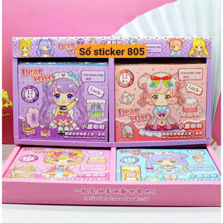Sỉ khay 24 quyển sổ dán sticker bản to siêu đẹp